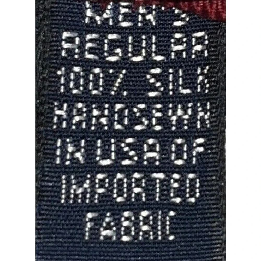 Lands' End Men's Ties Set Of Two 100% Silk Neck Ties Red‎ Navy Leaf Dot Pattern